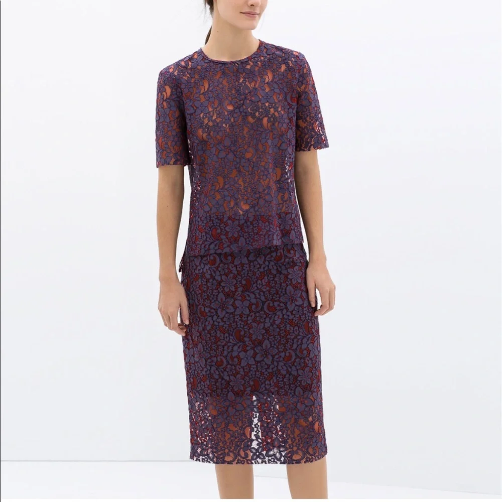 Zara Lace Skirt - Picture 1 of 9